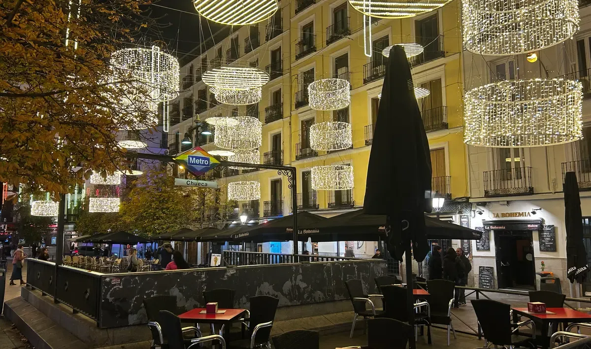 Plaza de Chueca Plaza de Chueca in the evening, Madrid